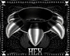 Hex Horned Choker Silver