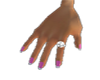 hot pink finger nails