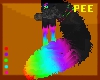 Rainbow furry tail black