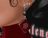 His Evilbrat Red Earring