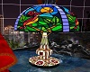 Stained Glass Bird Lamp