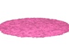 Pink Round Fur Rug