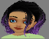 black hair w/ purp tips