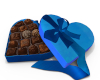 blue heart of chcolates
