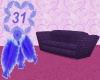 DC purple foot rub sofa