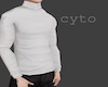 White fitted Turtle neck