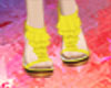 |Yellow Ruffled Heels.