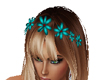 HAIR FLOWERS TURQUOISE