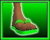 Green/Blk Flip Flops