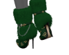 H-GREEN L-V FUR BOOTS