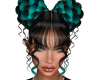 Zelie Blk Teal & Bangs