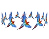 BIRDS FLYING SPINNING