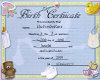Birth Certificate JaVon