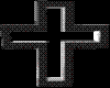 black and white cross
