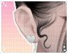 ♪ heart earrings white