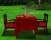 red dinning table