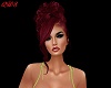 Cherry Red Curl Hair Up