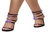 Purple butterfly heels