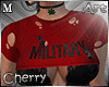 MILITARY Top red M
