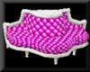 pink semicircular sofa