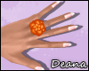 [Diana] Orange Flwr ring