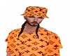 orange cool guy hat