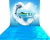 dolphin/boat backdrop