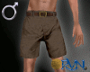 [RVN] Belt Shorts Brown