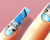 🅟 blue nails art