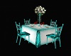 teal wedding table