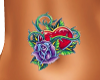 Belly Tattoo Rose/Heart