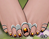 Y- Flame Feet Nails