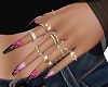 (D) Pink Nails + Rings
