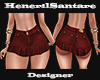 HS-Red Denim Mini Skirt