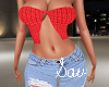 Jeans/Top-Red