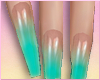 Aqua Ombre Nails