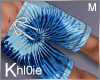 K blue tie dye  shorts M
