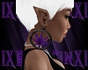 Leaf Earrings Purple/Blk