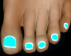 Teal Amethyst Toe Nails