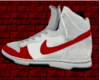 White Red Hightop Nikes