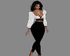 Black / White Pant Set