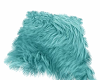 turquoise fur rug