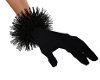 Black Fur Trimmed Gloves