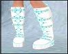 Teal/White Monster Boots