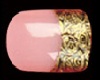 Pink & Gold Nails