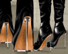 Latex Black Boots, pvc+