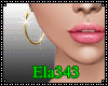 E+Hoop Earrings Gold S