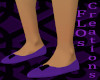 Flats w/bows purple