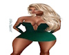 dark green party dress