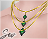 *S Emerald Necklace